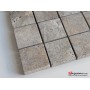 5x5 Gümüş Traverten Tezgah Arası Mozaik  - DT1407